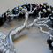 detailed silver wire tree trunk twisted branches into a realistic oak tree